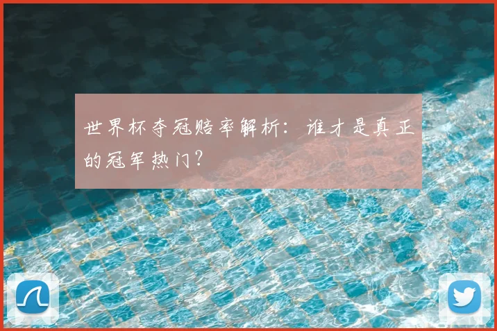 世界杯夺冠赔率解析:谁才是真正的冠军热门?